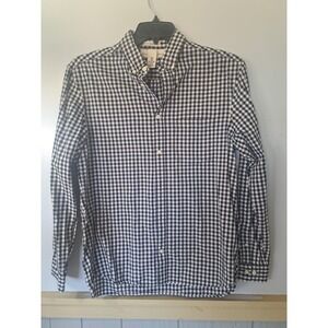 Mens H‎ & M L.O.G.G. Label of Graded Good Button Down Shirt Navy Check Sz M Reg